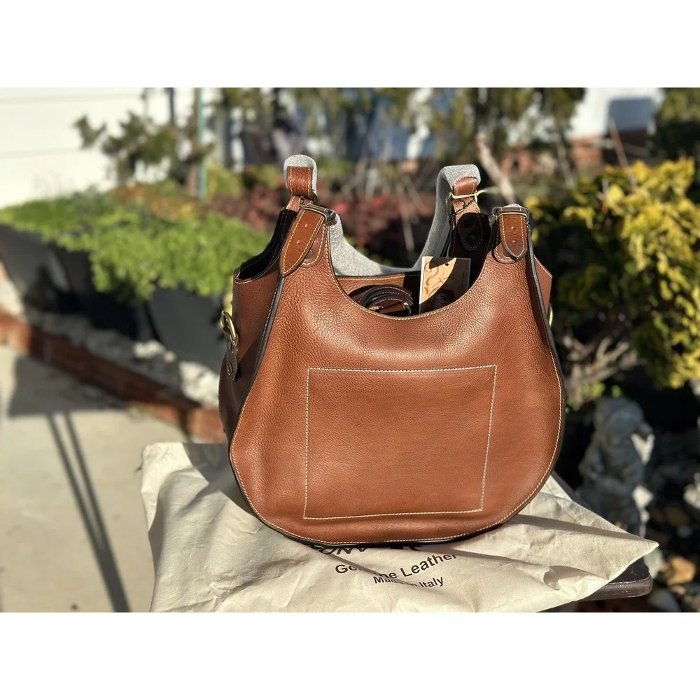 ANONIMO FIORENTINO Women's Made In‎ Italy Grained Hobo Shoulder satchel Handbag